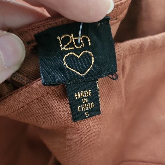 12th Tribe Orange Sheath Halter Dress - Picture 5 of 5